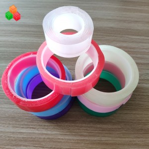 중국 디자인 크기 색상 우수한 품질 빨 재사용 양면 강한 자기 접착 젤 그립 매직 나노 흡입 테이프