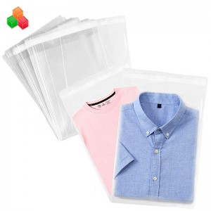 의류 \/ 티셔츠 \/ 간식을위한 주문 강한 투명한 자동 접착 바다 표범 어업 플라스틱 의복 포장 부대 opp 비닐 봉투